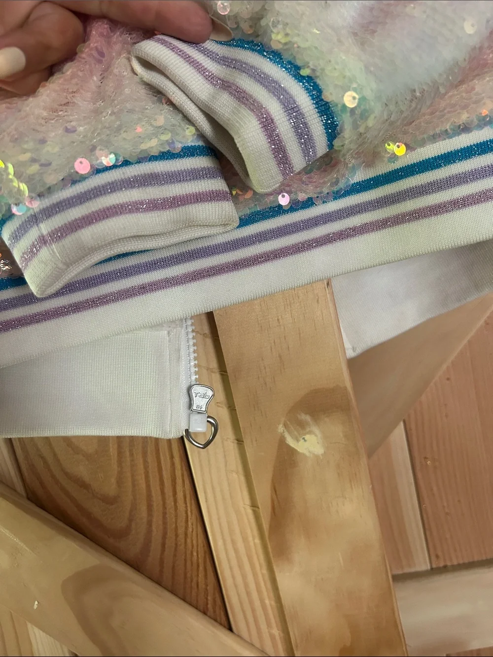 Kids Pastel Sequin Bomber Jacket - Iridescent Multi